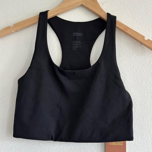 Girlfriend Collective Paloma Racerback Bra in Black, Size Small - Picture 6 of 8